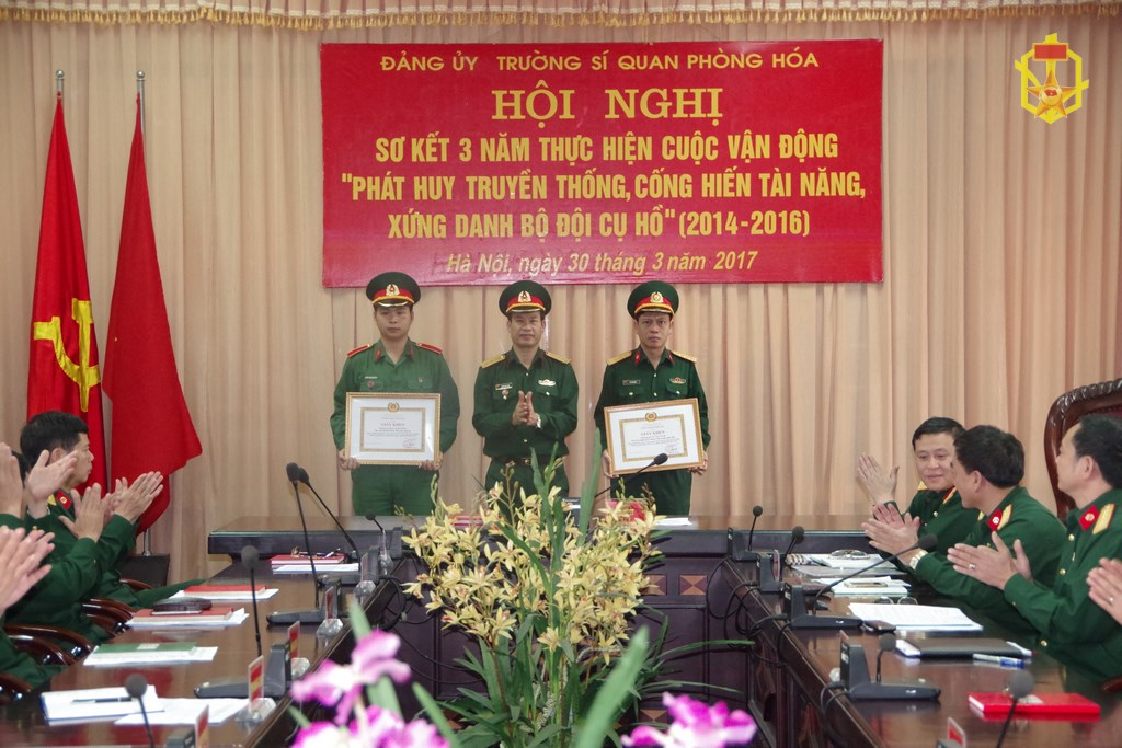 Trường Sĩ quan Phòng hóa sơ kết 3 năm thực hiện Cuộc vận động “Phát huy truyền thống, cống hiến tài năng, xứng danh Bộ đội Cụ Hồ”