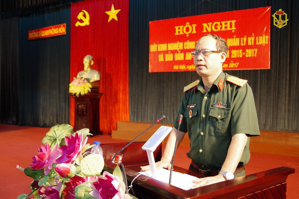 Trường Sĩ quan Phòng hóa tổ chức hội nghị rút kinh nghiệm công tác giáo dục, quản lý kỷ luật và bảo đảm an toàn
