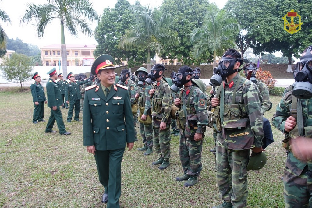 Binh chủng Hóa học kiểm tra công tác phòng hóa Quân khu 1