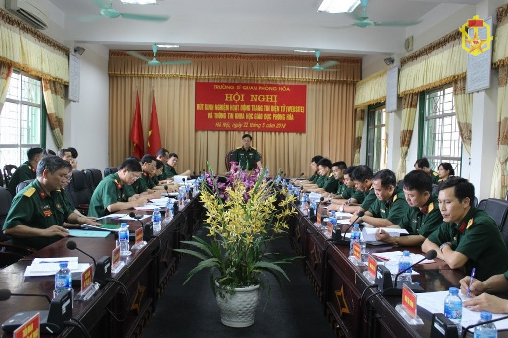 Trường Sĩ quan Phòng hóa tổ chức Hội nghị rút kinh nghiệm hoạt động Trang tin điện tử (Website) và Thông tin Khoa học Giáo dục Phòng hóa