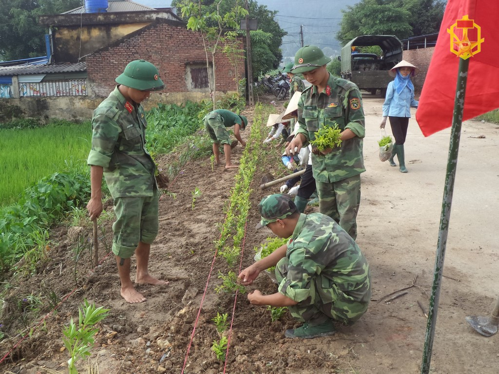 Hàng trăm ngày công giúp nhân dân vệ sinh cảnh quan môi trường