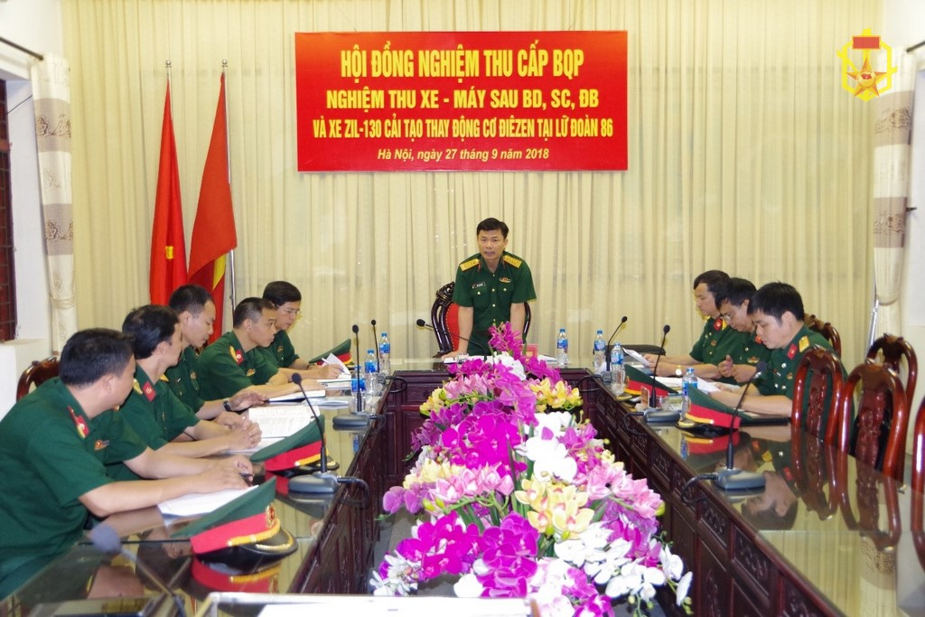 Nghiệm thu đồng bộ xe máy cấp Bộ Quốc phòng