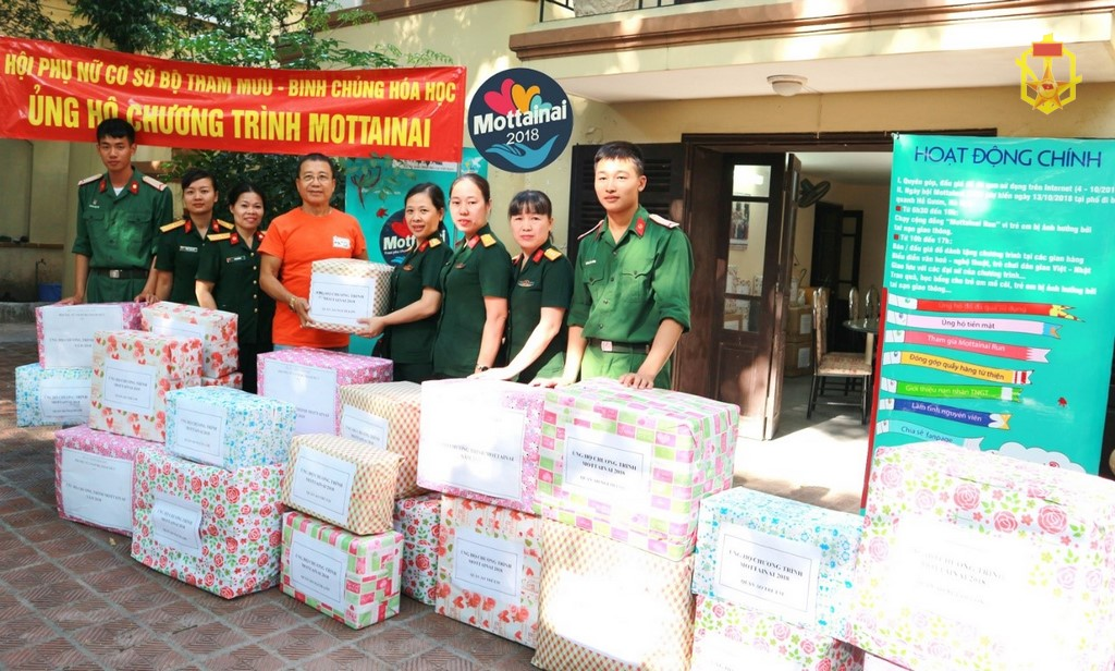 Cán bộ, chiến sĩ, hội viên phụ nữ Binh chủng Hóa học tích cực hưởng ứng chương trình Mottainai 2018 "trao yêu thương-nhận hạnh phúc
