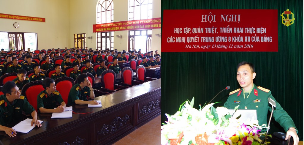 Đảng uỷ Lữ đoàn 86 tổ chức học tập, quán triệt Nghị quyết Trung ương 8 Khoá XII của Đảng