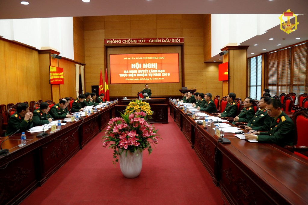 Đảng ủy Binh chủng Hóa học tổ chức Hội nghị ra nghị quyết lãnh đạo thực hiện nhiệm vụ năm 2019