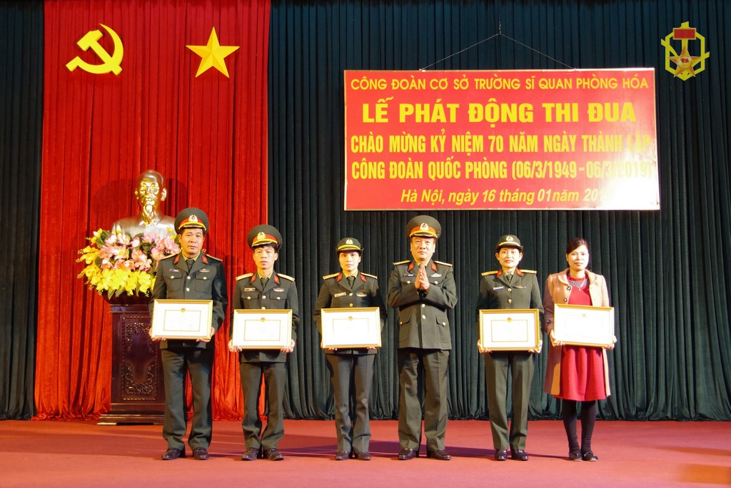 Công đoàn cơ sở Trường Sĩ quan Phòng hóa phát động đợt thi đua cao điểm chào mừng kỷ niệm 70 năm ngày Truyền thống Công đoàn Quốc phòng(06/3/1949-06/3/2019)