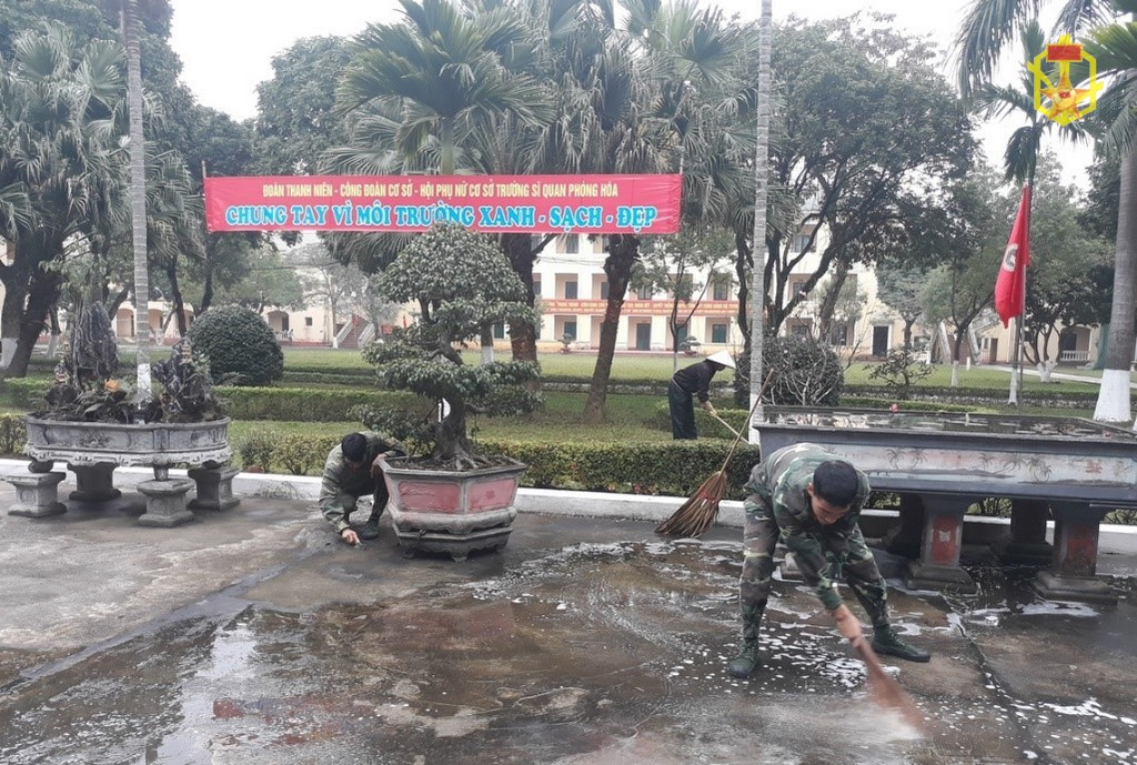 Các tổ chức quần chúng Trưởng Sĩ quan Phòng hóa chung tay vì môi trường xanh sạch đẹp