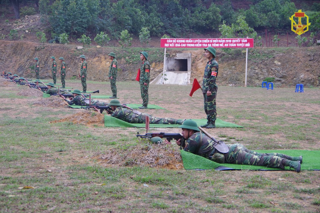 Lữ đoàn 86 kiểm tra kết thúc đợt tập huấn khung cán bộ huấn luyện chiến sĩ mới năm 2019