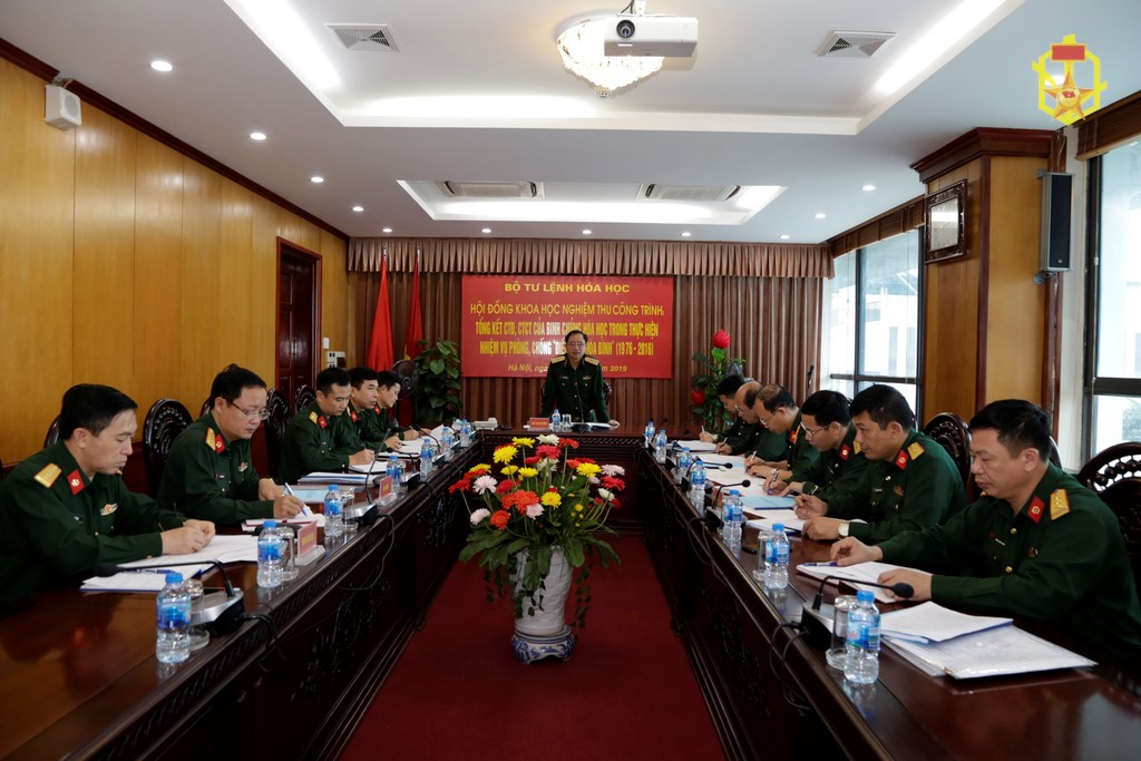 Nghiệm thu công trình tổng kết công tác đảng, công tác chính trị của binh chủng hóa học trong thực hiện nhiệm vụ phòng, chống “diễn biến hòa bình”(1976 - 2016)