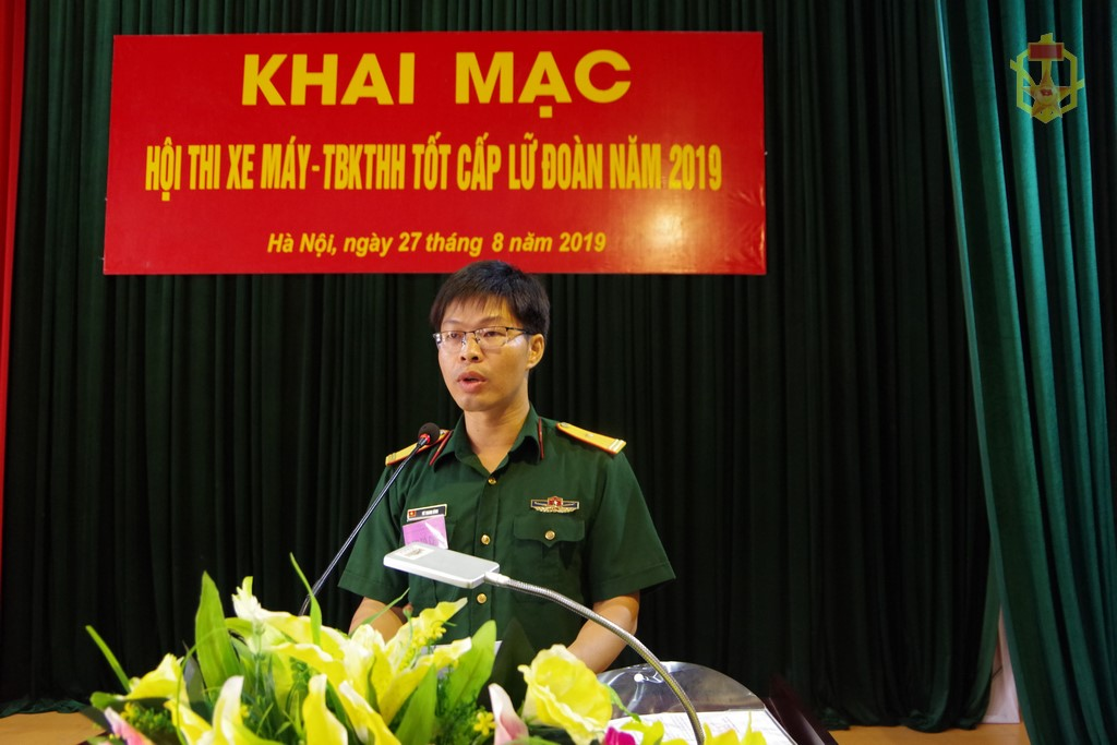 Lữ đoàn 86 tổ chức hội thi xe máy, trang bị khí tài hóa học tốt năm 2019
