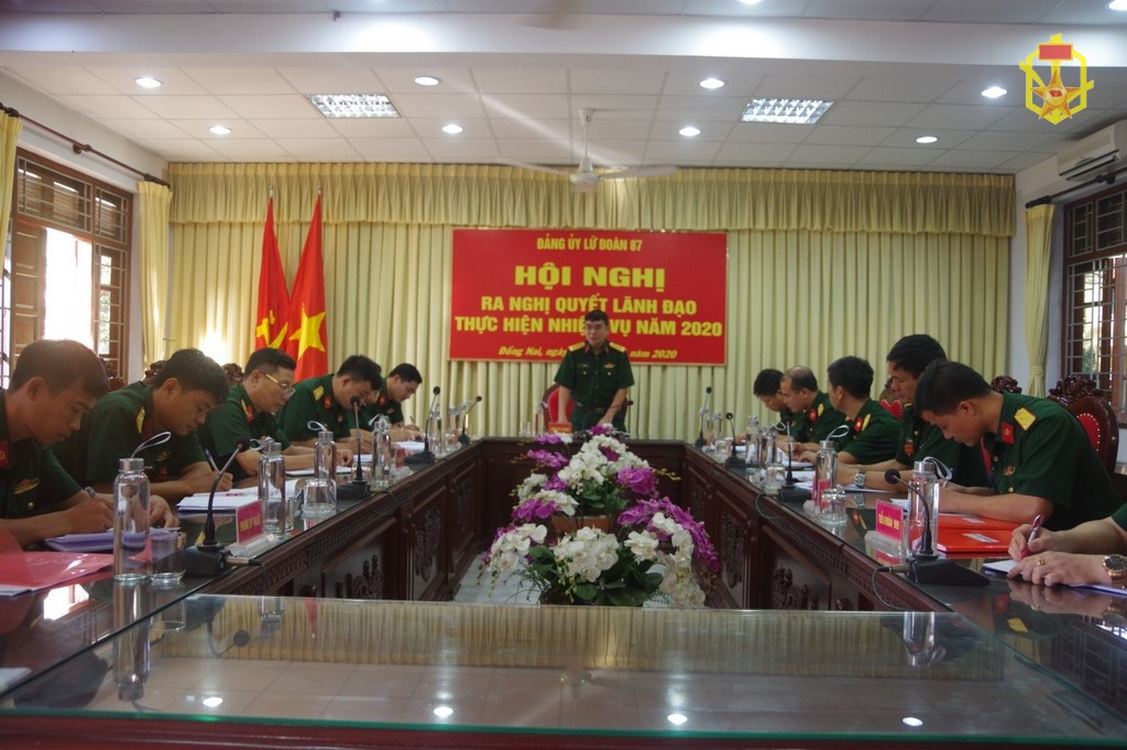 Đảng uỷ Lữ đoàn 87 tổ chức Hội nghị ra nghị quyết lãnh đạo thực hiện nhiệm vụ năm 2020