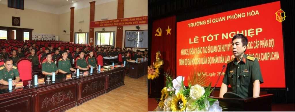 Trường Sĩ quan Phòng hóa tổ chức Lễ tốt nghiệp cho học viên quốc tế