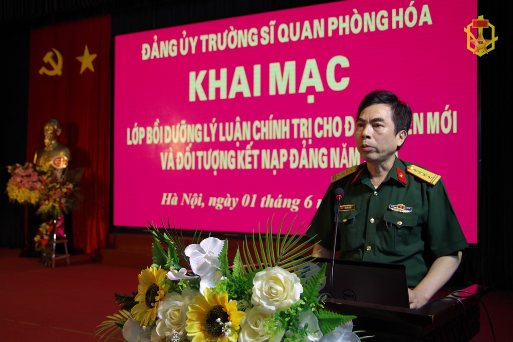 Đảng ủy Trường Sĩ quan Phòng hóa: Khai mạc lớp Bồi dưỡng lý luận chính trị cho đảng viên mới và Đối tượng kết nạp đảng năm 2020.