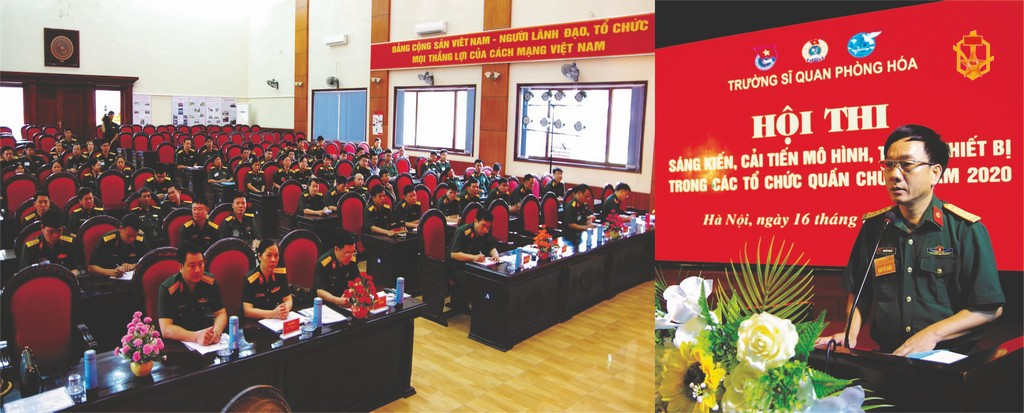 Trường Sĩ quan Phòng hóa tổ chức Hội thi sáng kiến cải tiến mô hình, trang thiết bị trong các tổ chức quần chúng