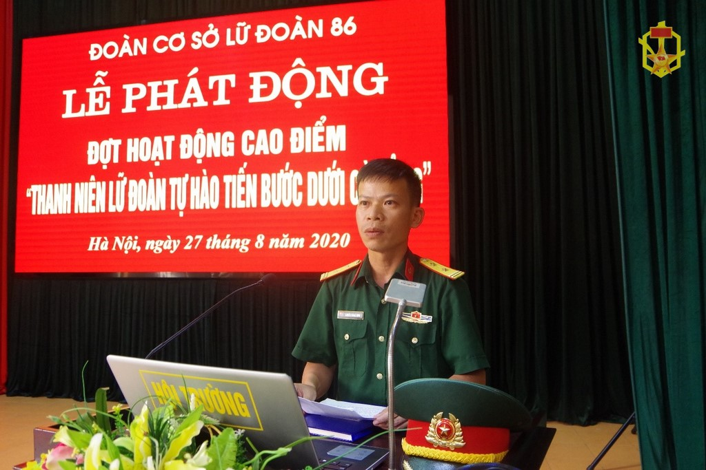 Đoàn cở sở lữ đoàn 86 tổ chức lễ phát động đợt hoạt động “thanh niên lữ đoàn tự hào tiến bước dưới cờ đảng”