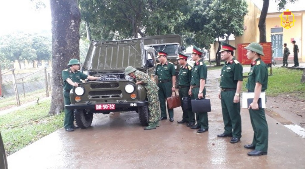 Kho Khí tài Hóa học 61 nghiệm thu cấp Binh chủng chất lượng bảo dưỡng, sửa chữa, đồng bộ xe – máy năm 2020