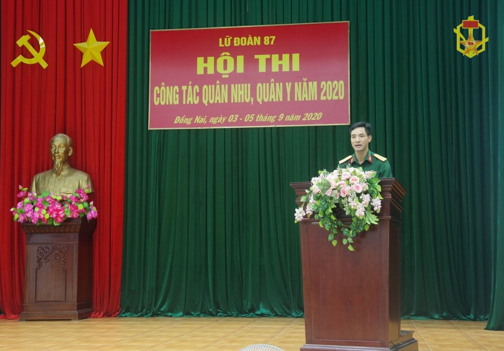 Lữ đoàn 87 tổ chức thành công Hội thi công tác Quân nhu, Quân y năm 2020