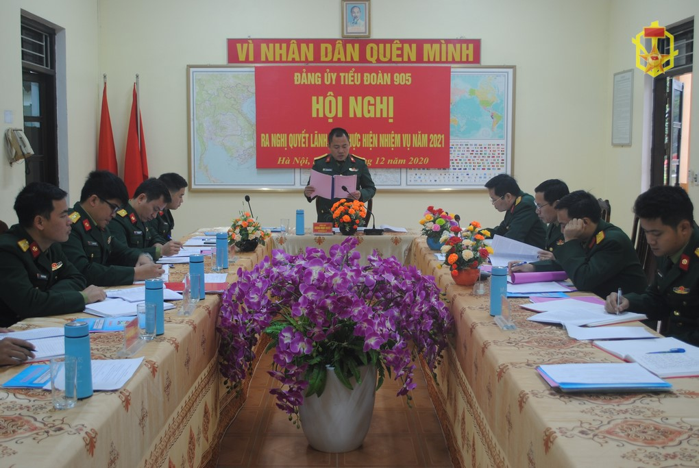 Đảng ủy Tiểu đoàn 905 ra nghị quyết lãnh đạo thực hiện nhiệm vụ năm 2021