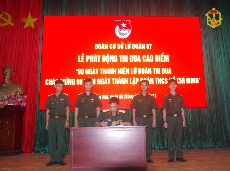 Đoàn Cơ sở Lữ đoàn 87 tổ chức phát động đợt thi đua cao điểm chào mừng 90 năm Ngày thành lập Đoàn Thanh niên Cộng sản Hồ Chí Minh