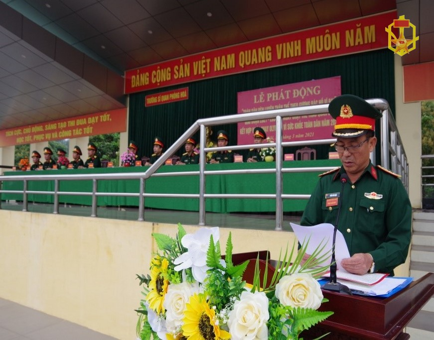 Trường Sĩ quan Phòng hóa tổ chức Lễ phát động “Toàn dân rèn luyện thân thể theo gương Bác Hồ vĩ đại”