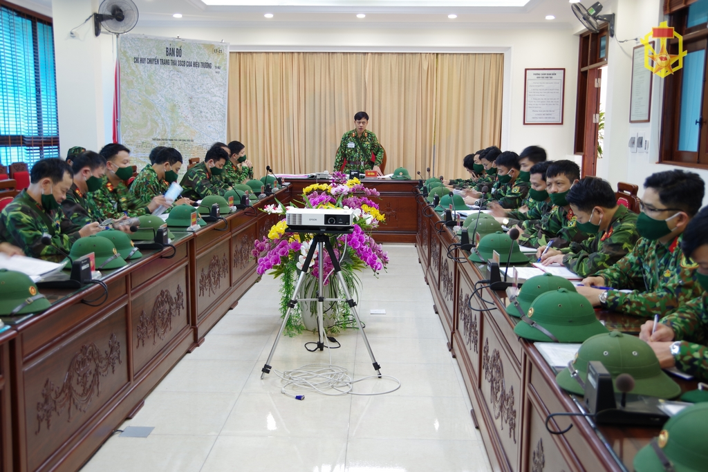 Trường Sĩ quan Phòng hóa tổ chức luyện tập chuyển trạng thái sẵn sàng chiến đấu năm 2021