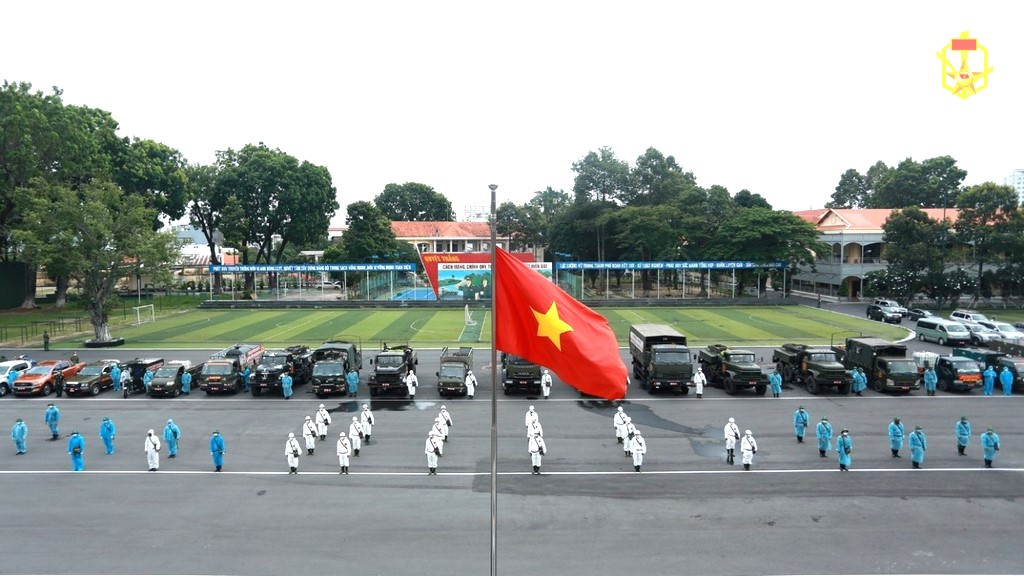 Lữ đoàn Phòng hóa 87 tham gia đợt cao điểm tiêu độc, khử khuẩn diện rộng ngăn chặn sự lây lan của dịch Covid-19 trên địa bàn Thành phố Hồ Chí Minh