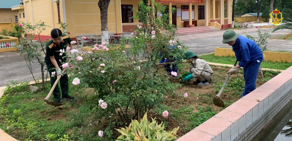 Kho Khí tài Hóa học 61 điểm sáng của Binh chủng Hóa học trong đầu tư xây dựng cảnh quan đơn vị.