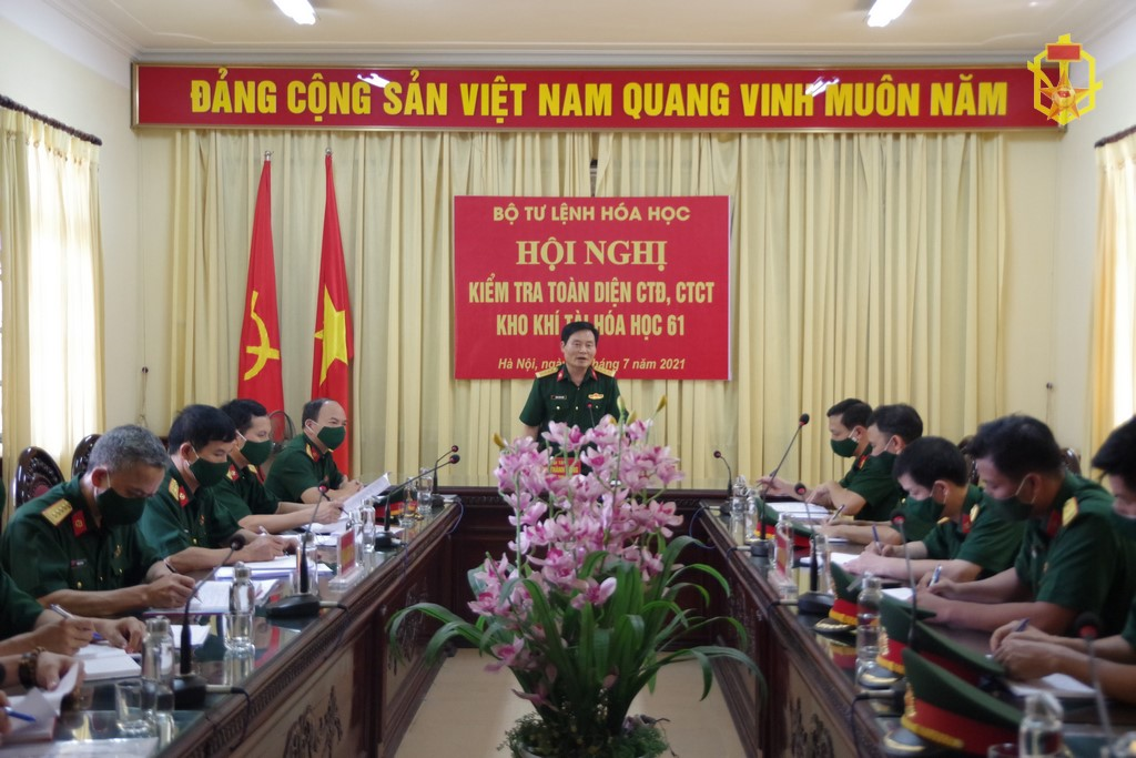 Bộ Tư lệnh Hóa học kiểm tra toàn diện kết quả hoạt động CTĐ, CTCT Kho Khí tài Hóa học 61 năm 2020 và 6 tháng đầu năm 2021