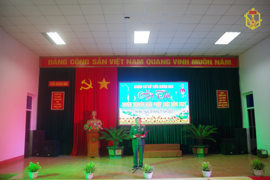 Tiểu đoàn 905 tổ chức hội thi “Tuyên truyền viên pháp luật năm 2021”