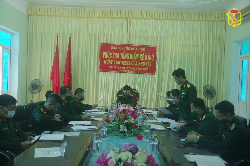 Kho K63 hoàn thành tốt nhiệm vụ Phúc tra tổng kiểm kê của Bộ Tư lệnh Hóa Học