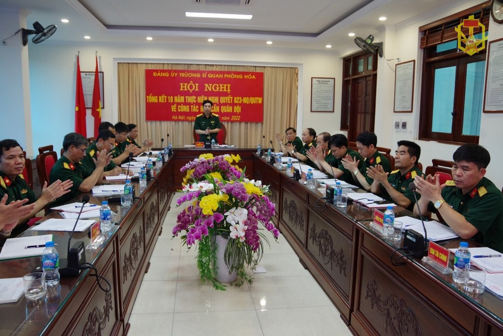 Đảng uỷ Trường Sĩ quan Phòng hoá tổng kết 10 năm thực hiện Nghị quyết 623-NQ/QUTW ngày 29/10/2012 của QUTW về công tác hậu cần quân đội
