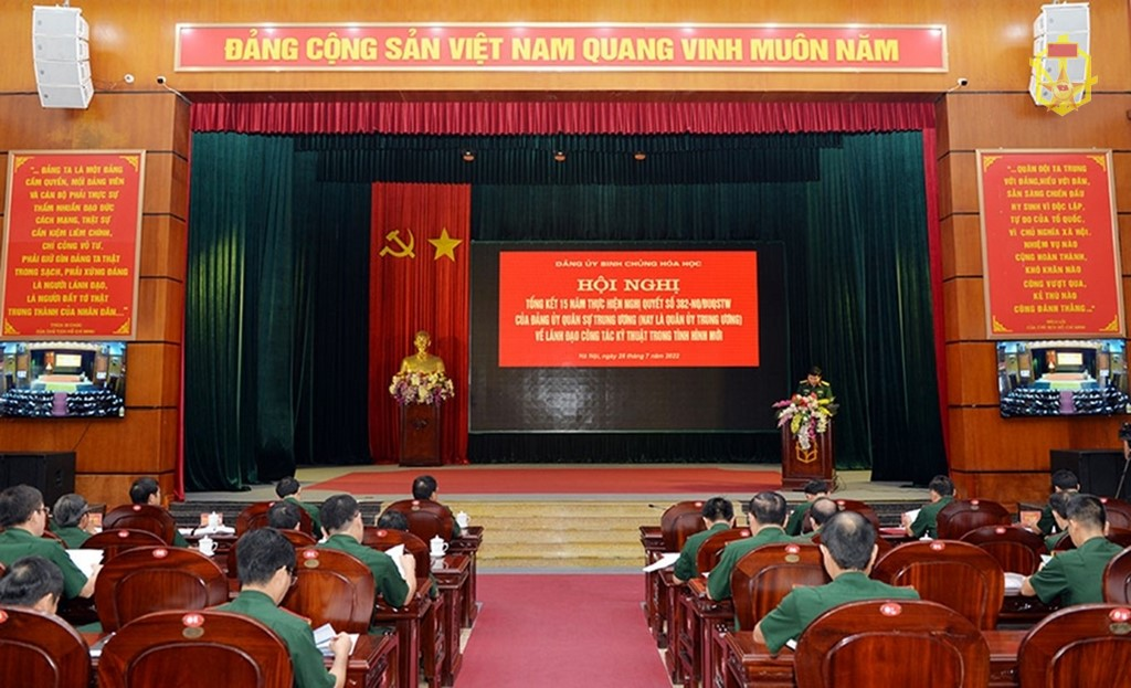 Đảng ủy Binh chủng Hóa học tổ chức Hội nghị Tổng kết 15 năm thực hiện Nghị quyết 382 về lãnh đạo công tác kỹ thuật
