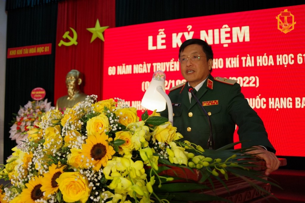 Kho Khí tài Hóa học 61 kỷ niệm 60 năm Ngày truyền thống (06/12/1962-06/12/2022) và đón nhận Huân chương Bảo vệ Tổ quốc hạng Ba