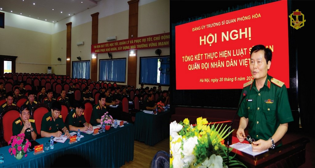 Đảng ủy Trường Sĩ quan Phòng hóa tổ chức Hội nghị tổng kết thực hiện Luật Sĩ quan Quân đội nhân dân Việt Nam