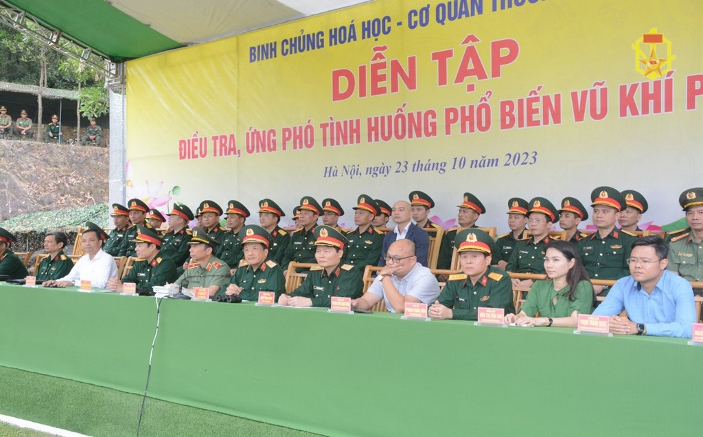 Binh chủng Hóa học - Cơ quan thường trực 81 tổ chức diễn tập điều tra, ứng phó tình huống phổ biến vũ khí phóng xạ