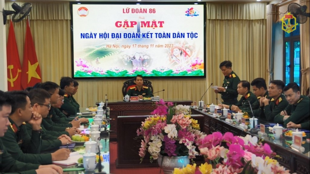 Lữ đoàn 86 tổ chức gặp mặt nhân kỷ niệm 93 năm ngày truyền thống Mặt trận Tổ quốc Việt Nam và Ngày hội Đại đoàn kết toàn dân tộc