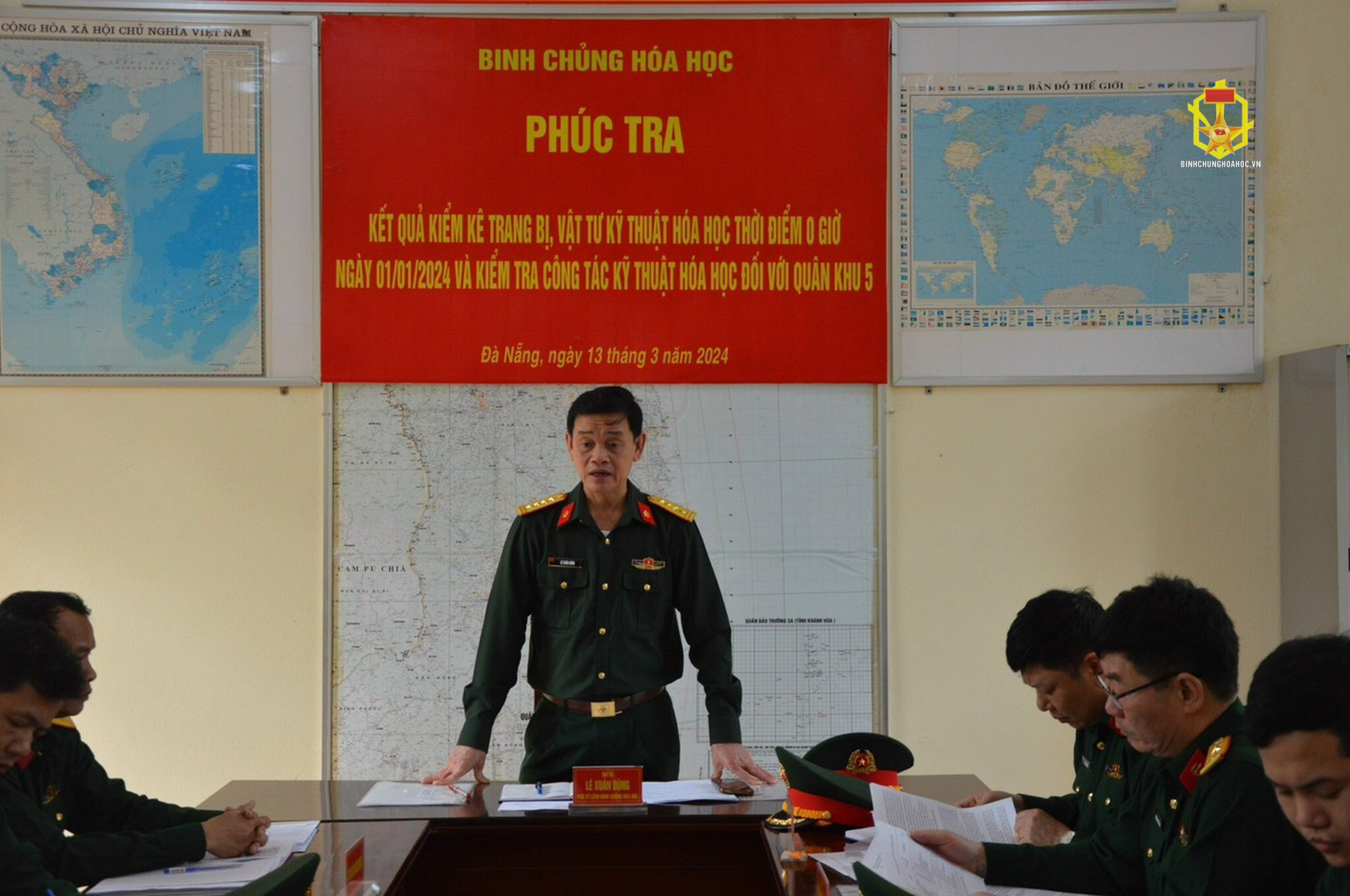 Bộ Tư lệnh Binh chủng Hóa học phúc tra công tác kiểm kê trang bị kỹ thuật ngành hóa học Quân khu 5