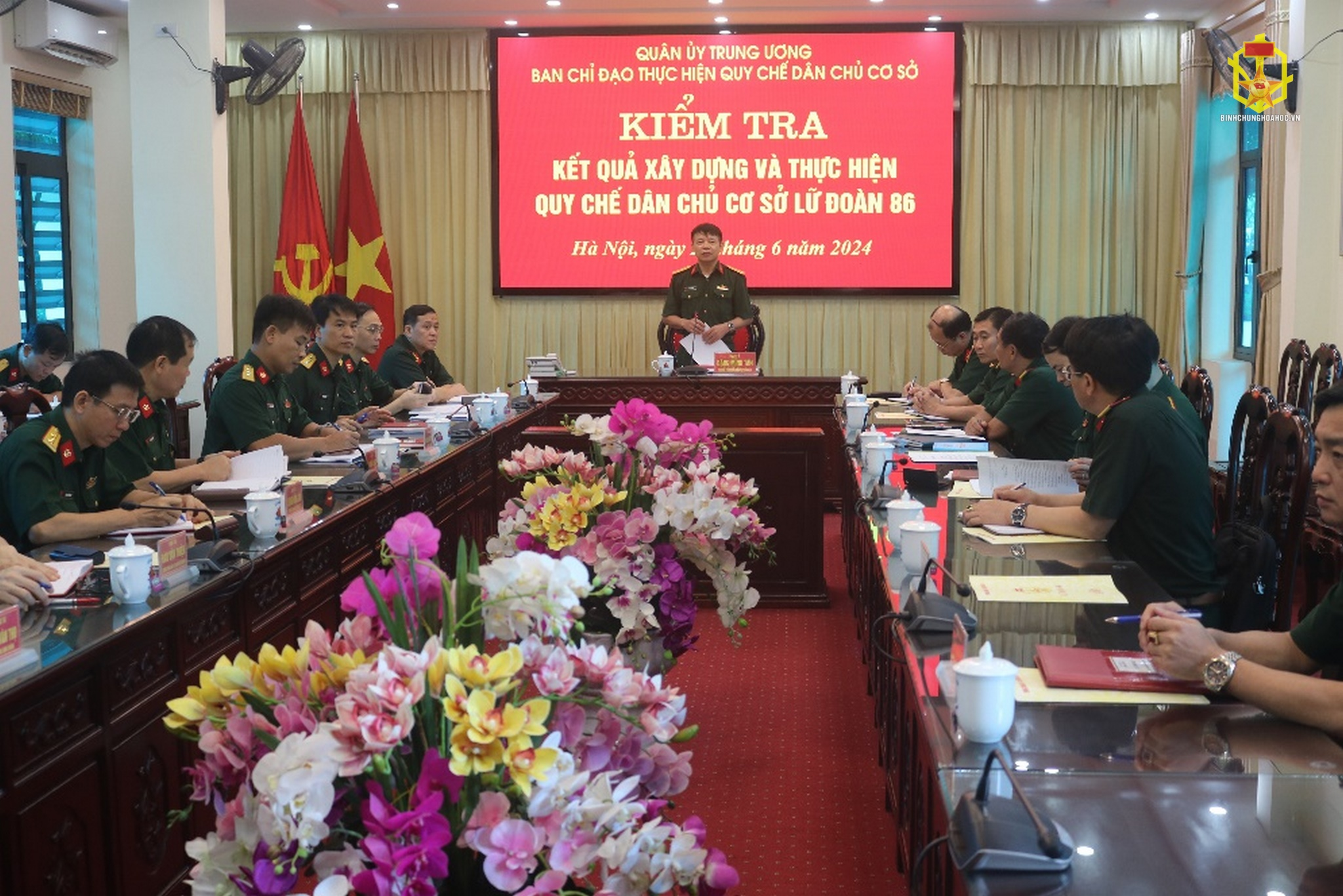 Kiểm tra kết quả xây dựng và thực hiện quy chế dân chủ cơ sở ở Lữ đoàn 86