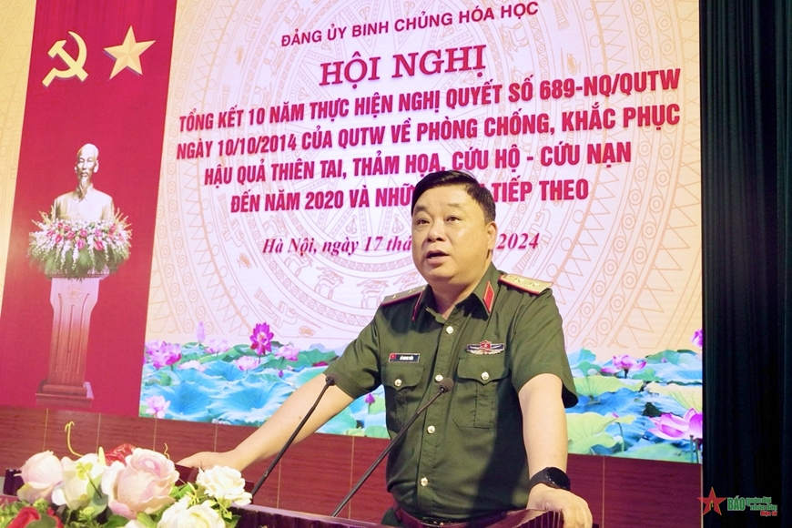 Trung tướng Hồ Quang Tuấn phát biểu chỉ đạo hội nghị.