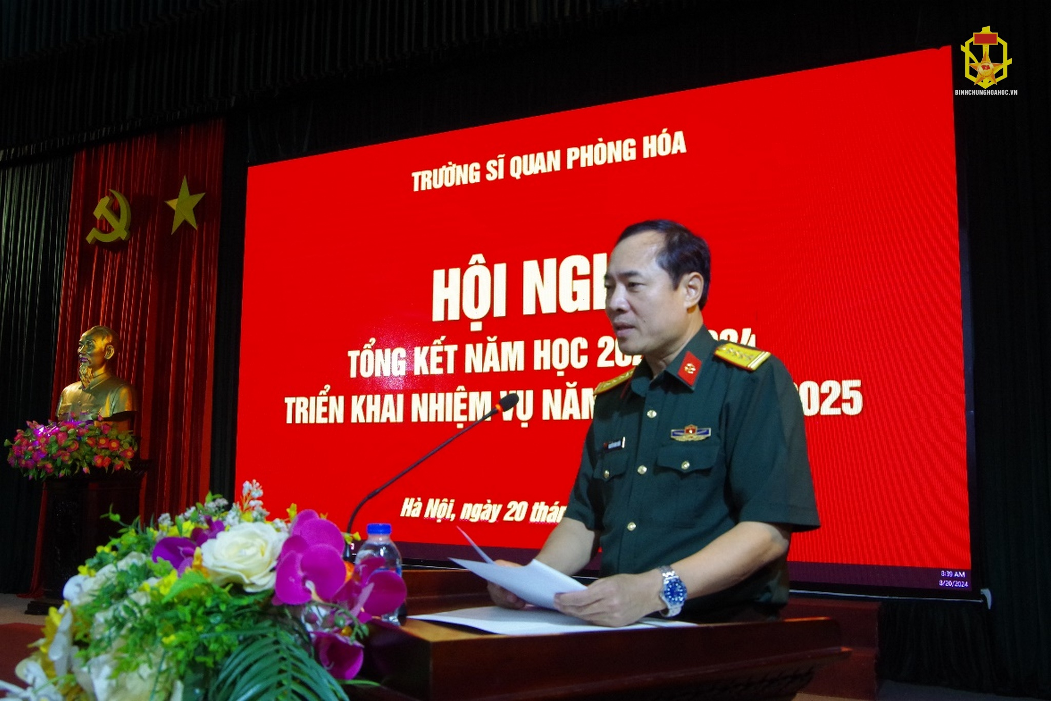 Trường Sĩ quan Phòng hóa tổ chức hội nghị Tổng kết năm học 2023-2024, triển khai nhiệm vụ năm học 2024-2025