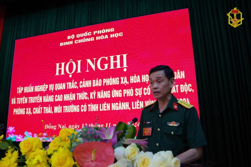 Binh chủng Hóa học tổ chức Hội nghị Tập huấn nghiệp vụ quan trắc, cảnh báo phóng xạ, hóa học toàn quân và tuyên truyền nâng cao nhận thức và kỹ năng ứng phó sự cố hóa chất độc, phóng xạ, chất thải, môi trường có tính liên ngành, liên vùng năm 2024