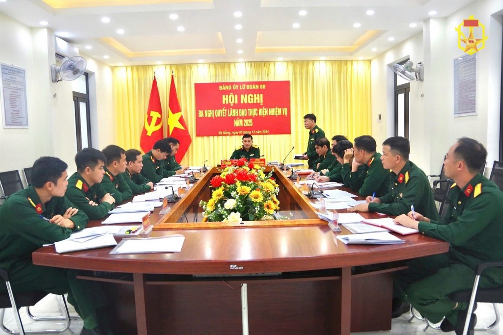 Đảng ủy Lữ đoàn 88 tổ chức Hội nghị ra nghị quyết lãnh đạo thực hiện nhiệm vụ năm 2025