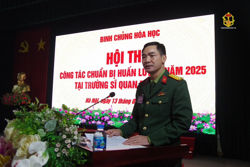 Binh chủng Hóa học tổ chức Hội thi công tác chuẩn bị huấn luyện năm 2025 tại Trường Sĩ quan Phòng hóa