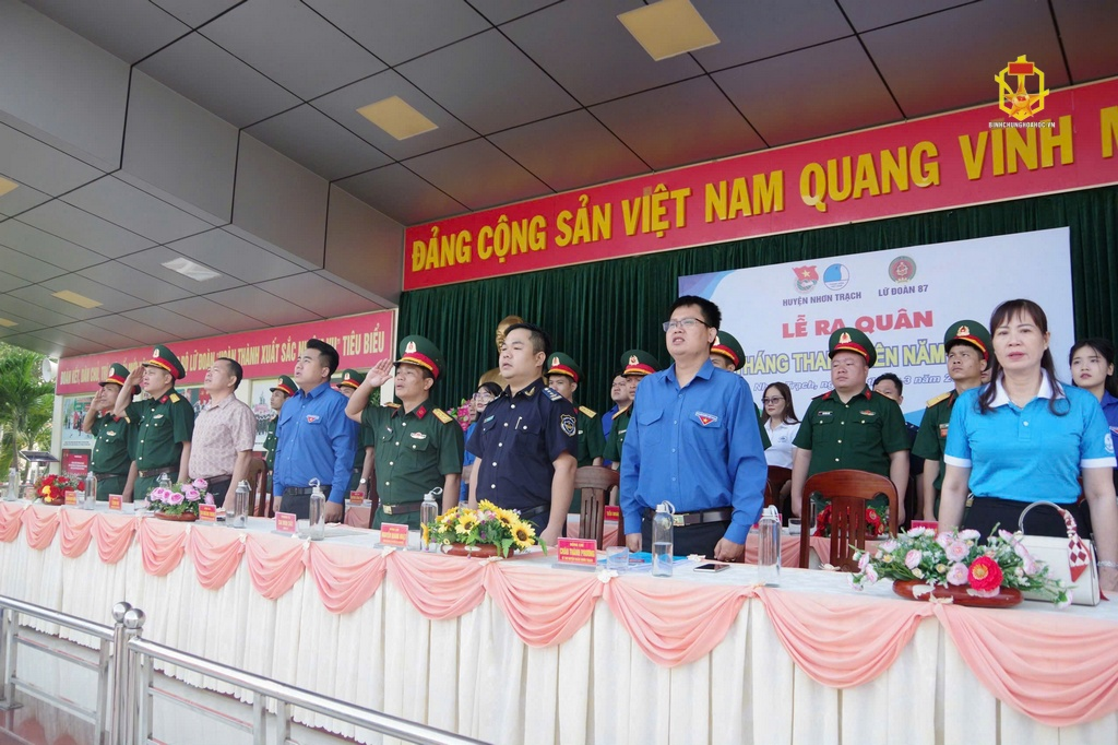 Đoàn cơ sở Lữ đoàn 87 phối hợp với Huyện đoàn Nhơn Trạch tổ chức Lễ phát động Tháng Thanh niên năm 2025