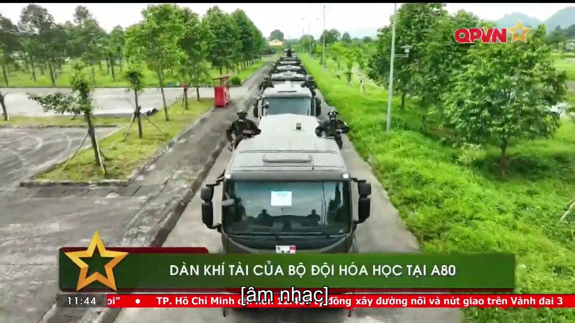 Dàn khí tài Binh chủng Hóa học tham gia nhiệm vụ A80