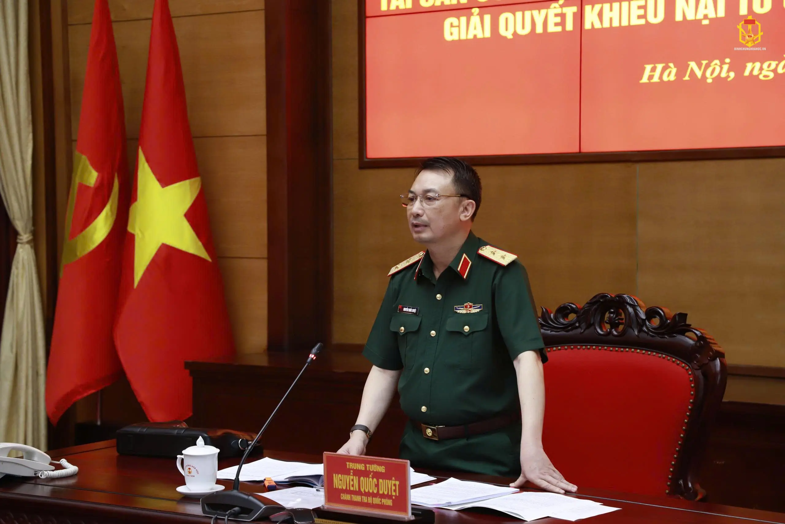 Công bố quyết định thanh tra đối với Binh chủng Hóa học